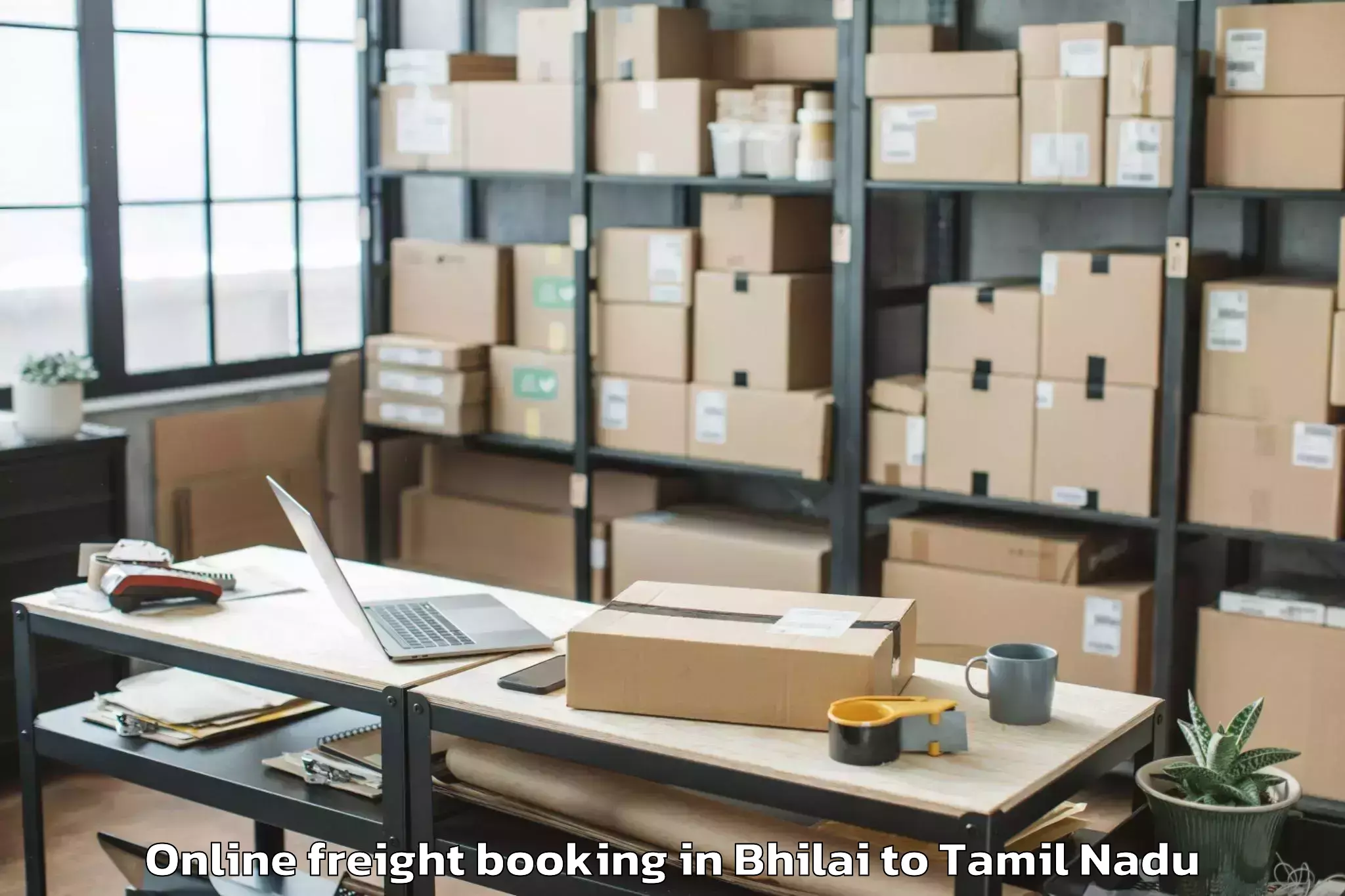 Book Bhilai to Sholinghur Online Freight Booking Online